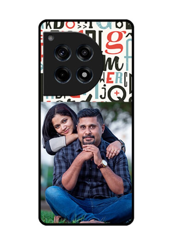 Oneplus 12R 5G Custom Glass Phone Case - Alphabet Design