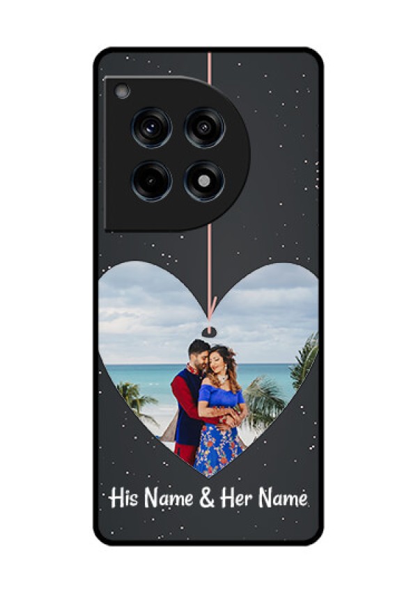 Oneplus 12R 5G Custom Glass Phone Case - Hanging Heart Design