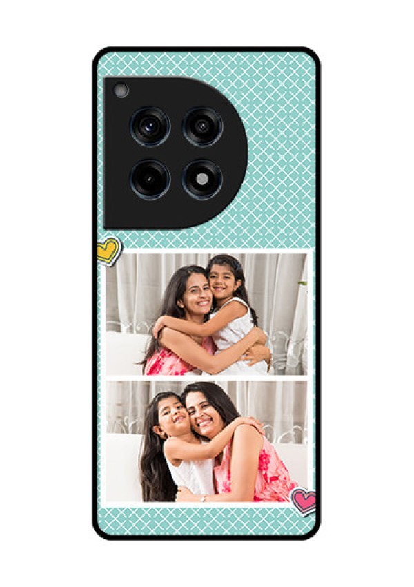Oneplus 12R 5G Custom Glass Phone Case - 2 Image Holder With Pattern Design