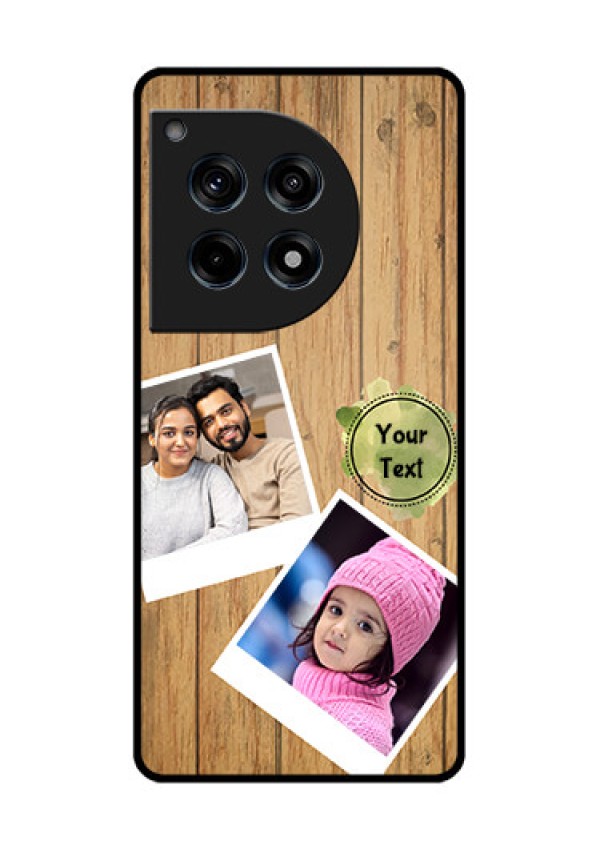 Oneplus 12R 5G Custom Glass Phone Case - Wooden Texture Design