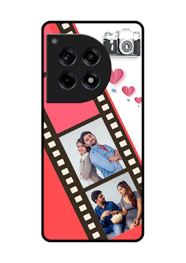 Oneplus 12R 5G Custom Glass Phone Case - 3 Image Holder With Film Reel