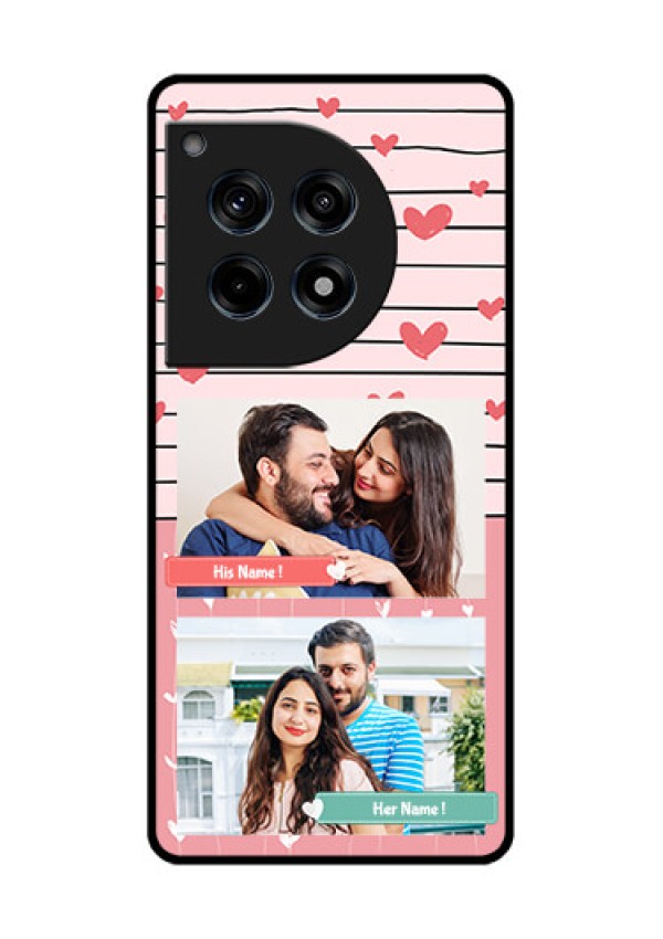 Oneplus 12R 5G Custom Glass Phone Case - Photo With Heart Design