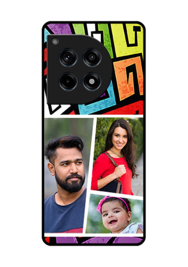 Oneplus 12R 5G Custom Glass Phone Case - Graffiti Pattern Design