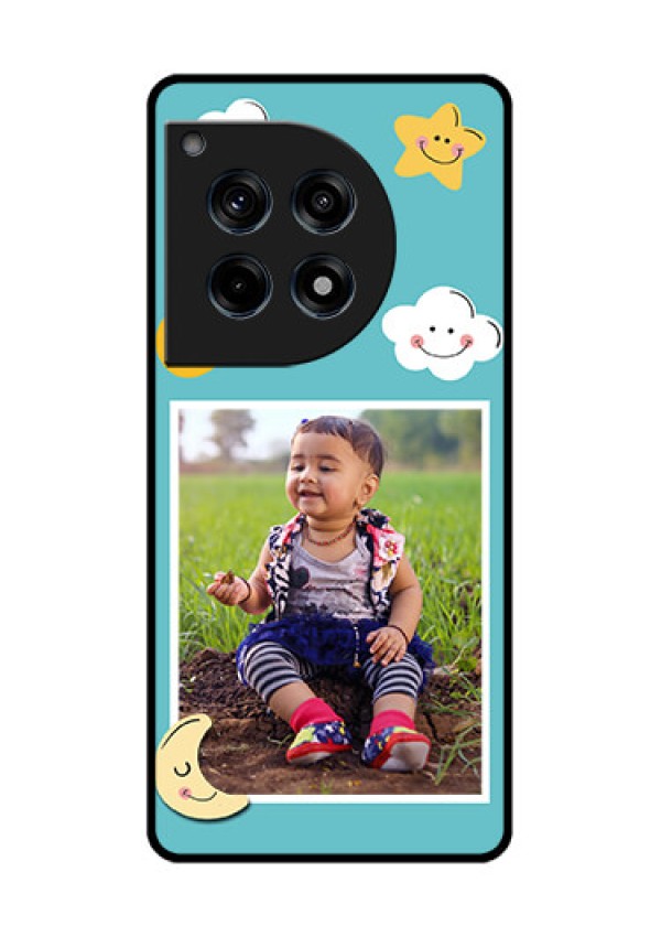 Oneplus 12R 5G Custom Glass Phone Case - Smiley Kids Stars Design