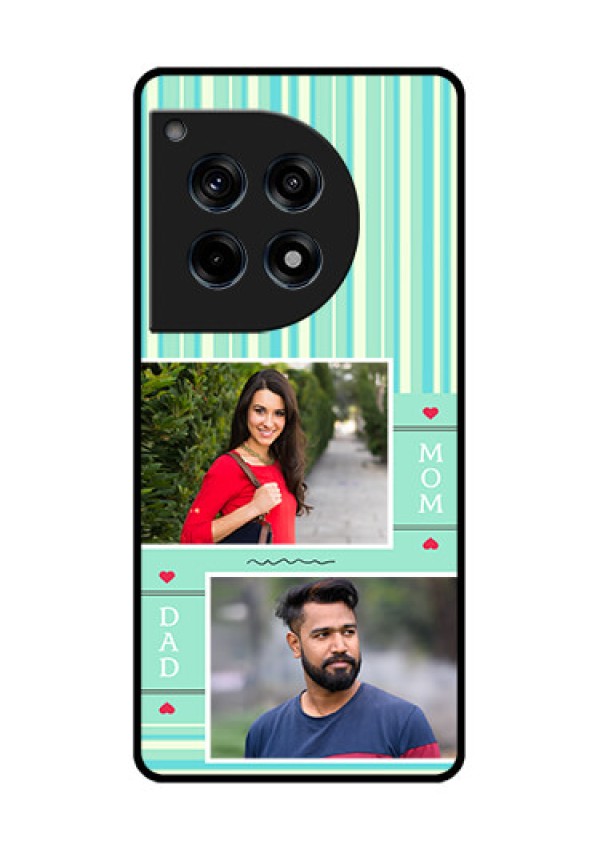 Oneplus 12R 5G Custom Glass Phone Case - Mom & Dad Pic Design