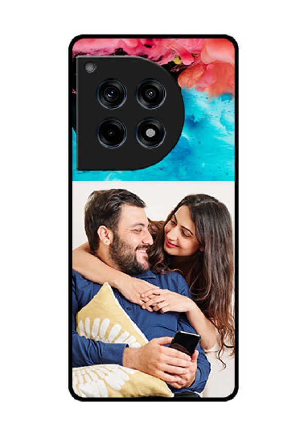 Oneplus 12R 5G Custom Glass Phone Case - Quote With Acrylic Painting Design