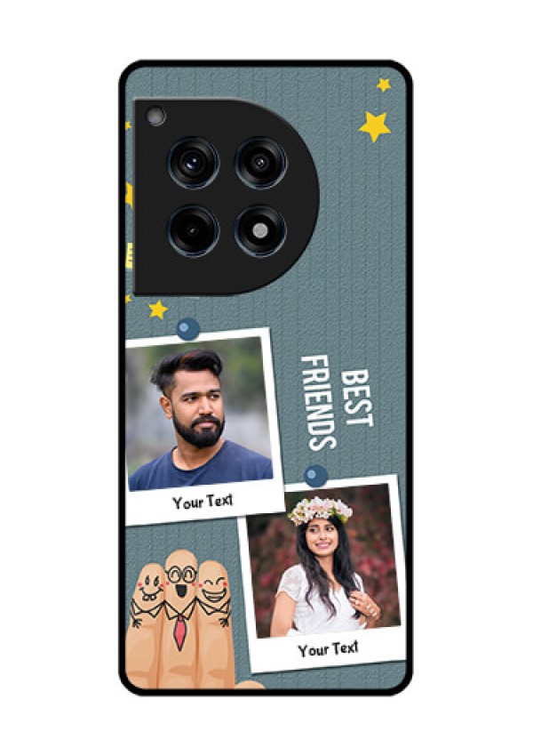 Oneplus 12R 5G Custom Glass Phone Case - Sticky Frames And Friendship Design