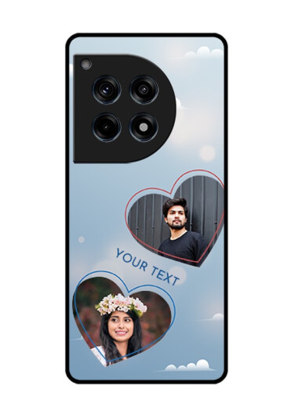 Oneplus 12R 5G Custom Glass Phone Case - Blue Color Couple Design