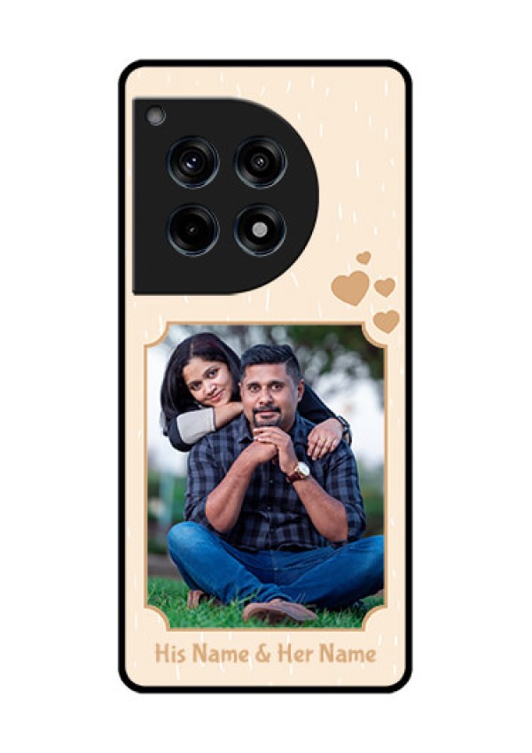 Oneplus 12R 5G Custom Glass Phone Case - With Confetti Love Design