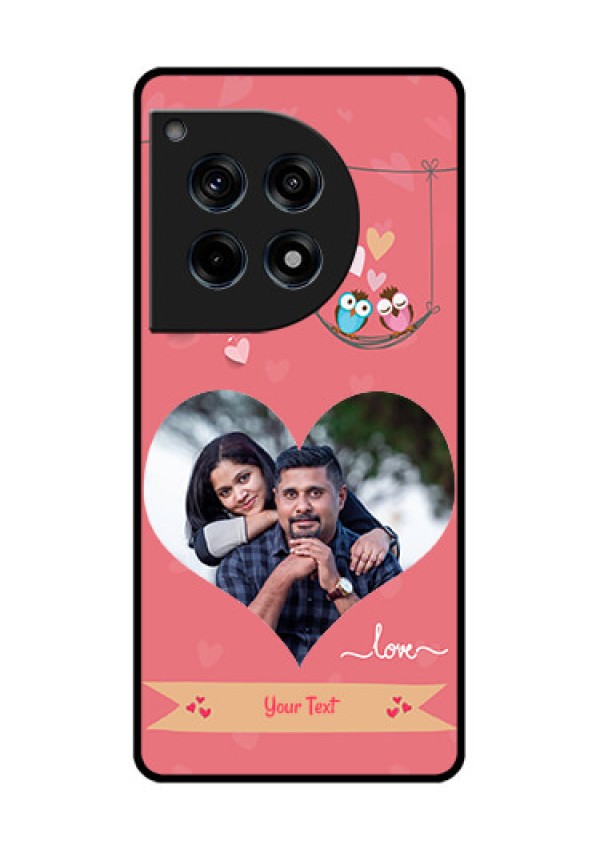 Oneplus 12R 5G Custom Glass Phone Case - Peach Color Love Design