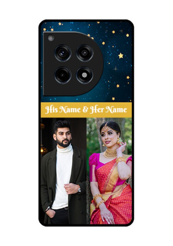Oneplus 12R 5G Custom Glass Phone Case - Galaxy Stars Backdrop Design