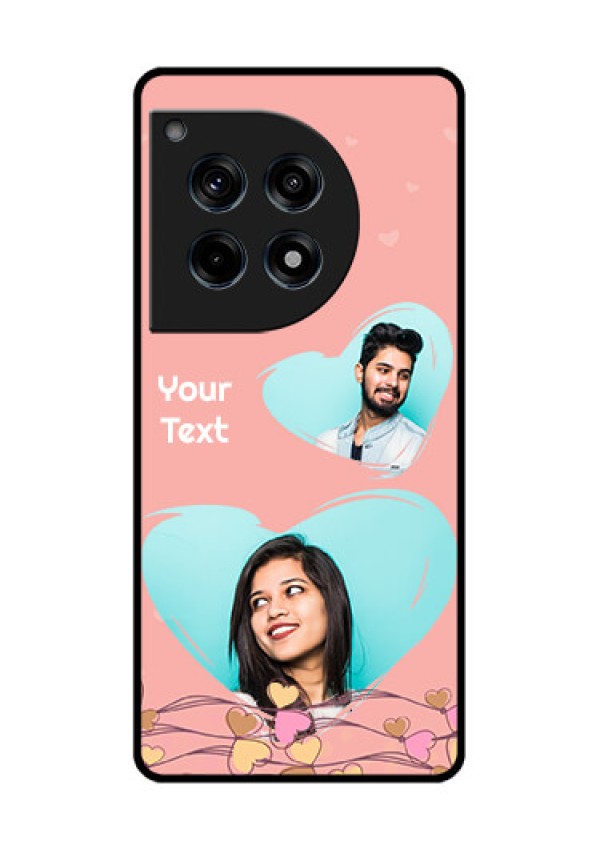 Oneplus 12R 5G Custom Glass Phone Case - Love Doodle Design