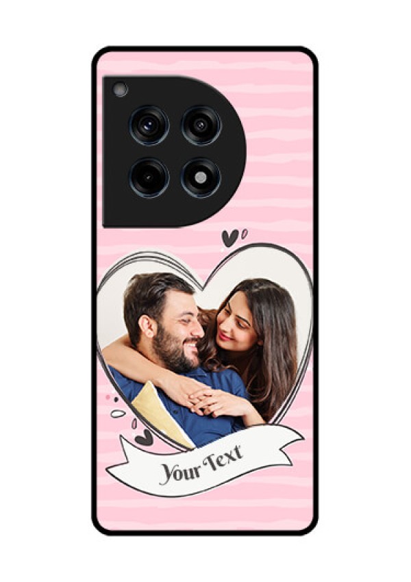 Oneplus 12R 5G Custom Glass Phone Case - Vintage Heart Design