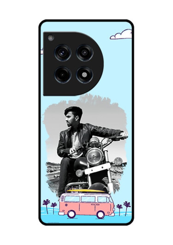 Oneplus 12R 5G Custom Glass Phone Case - Travel & Adventure Design