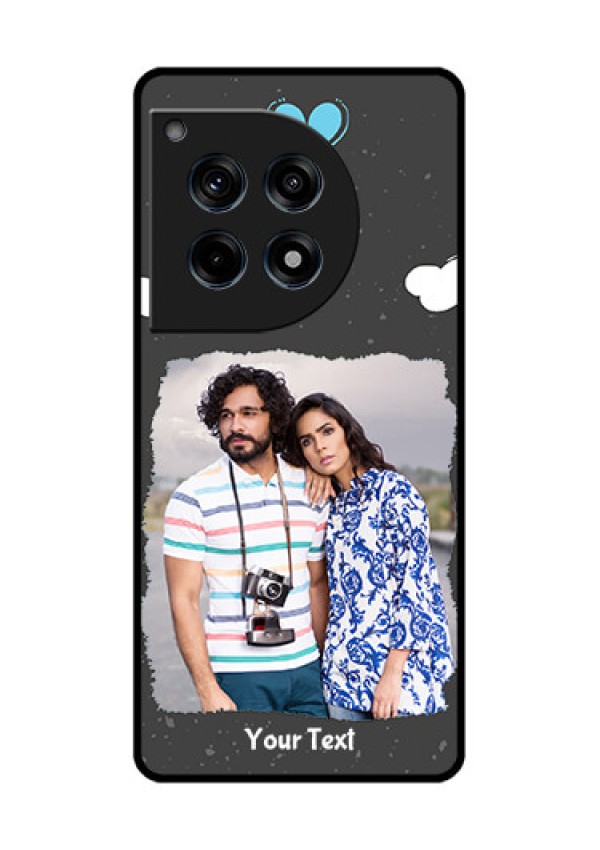 Oneplus 12R 5G Custom Glass Phone Case - Splashes With Love Doodles Design