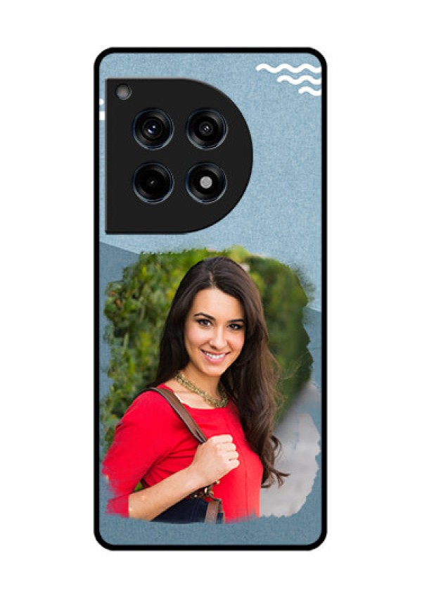 Oneplus 12R 5G Custom Glass Phone Case - Grunge Line Art Design