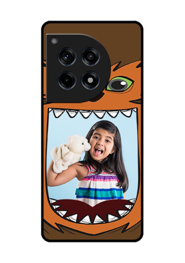 Oneplus 12R 5G Custom Glass Phone Case - Owl Monster Back Case Design