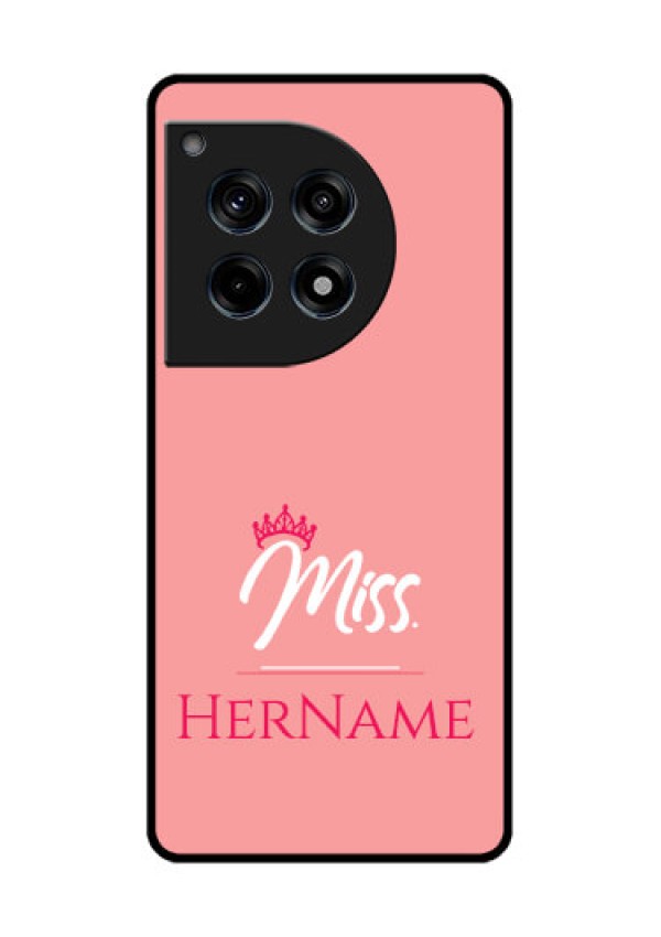 Oneplus 12R 5G Custom Glass Phone Case - Mrs With Name Design