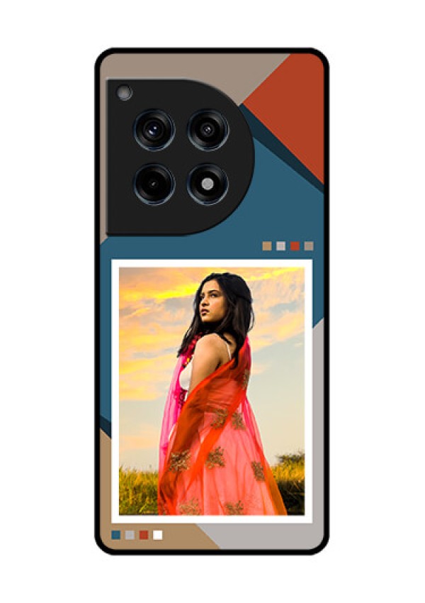 Oneplus 12R 5G Custom Glass Phone Case - Retro Color Pallet Design