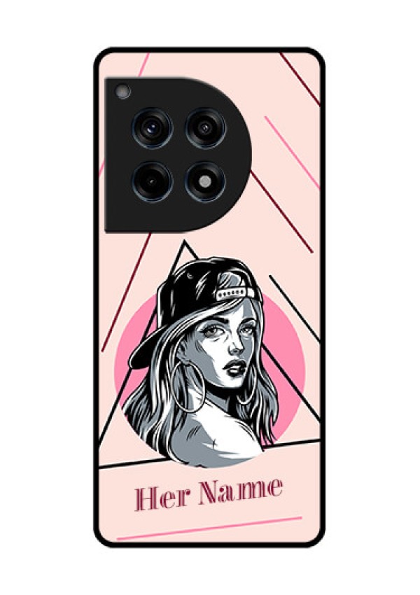 Oneplus 12R 5G Custom Glass Phone Case - Rockstar Girl Design