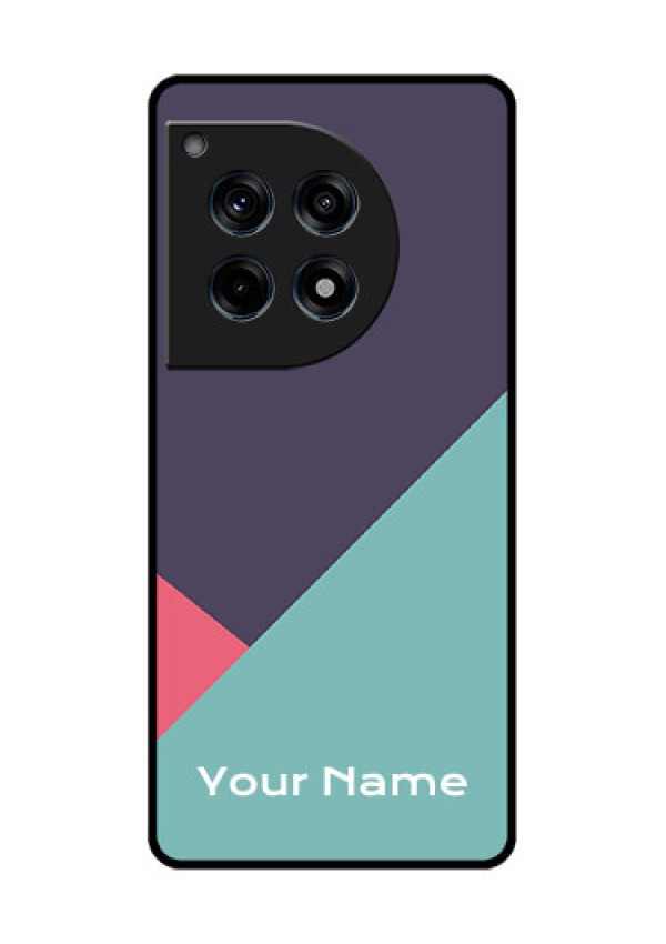 Oneplus 12R 5G Custom Glass Phone Case - Tri Color Abstract Design