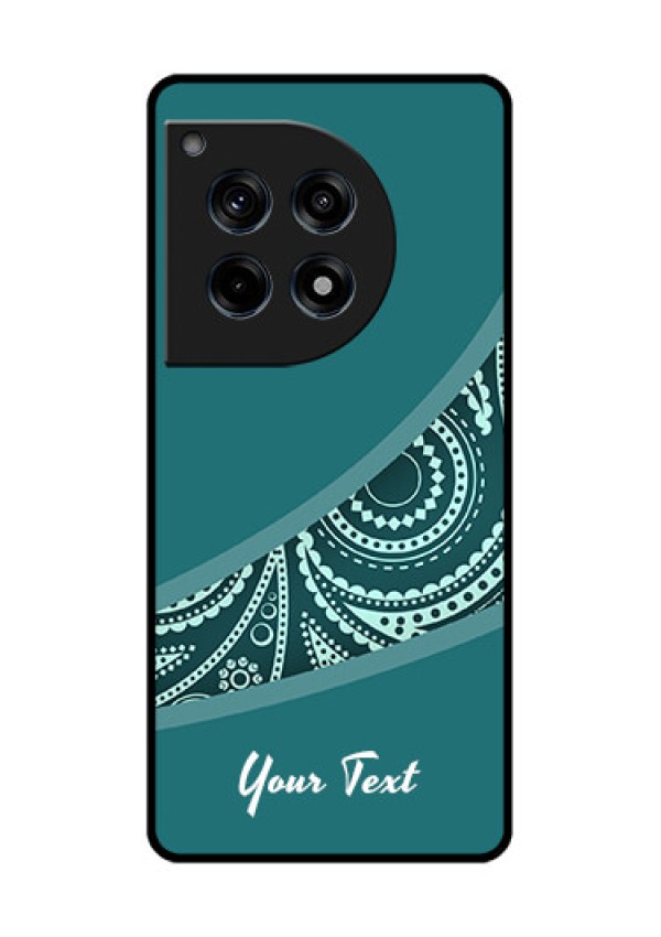 Oneplus 12R 5G Custom Glass Phone Case - Semi Visible Floral Design