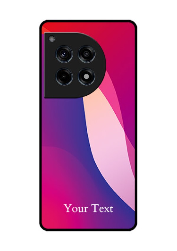 Oneplus 12R 5G Custom Glass Phone Case - Digital Abstract Overlap Design