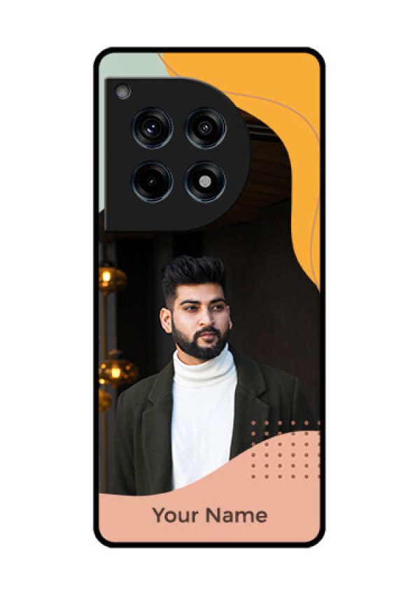 Oneplus 12R 5G Custom Glass Phone Case - Tri - Coloured Overlay Design