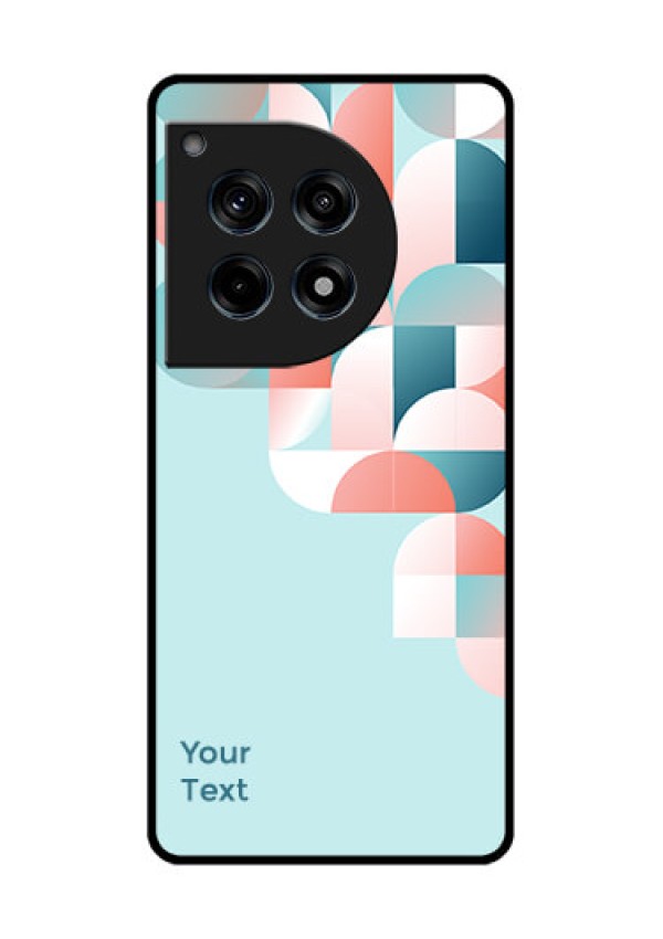 Oneplus 12R 5G Custom Glass Phone Case - Stylish Semi - Circle Pattern Design