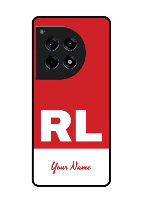 Oneplus 12R 5G Custom Glass Phone Case - Dual Tone Custom Text Design