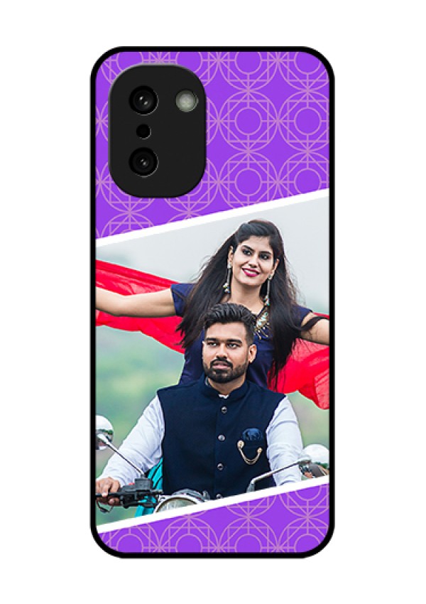 OnePlus 15R 5G Custom Glass Phone Case - Violet Color Pattern Design