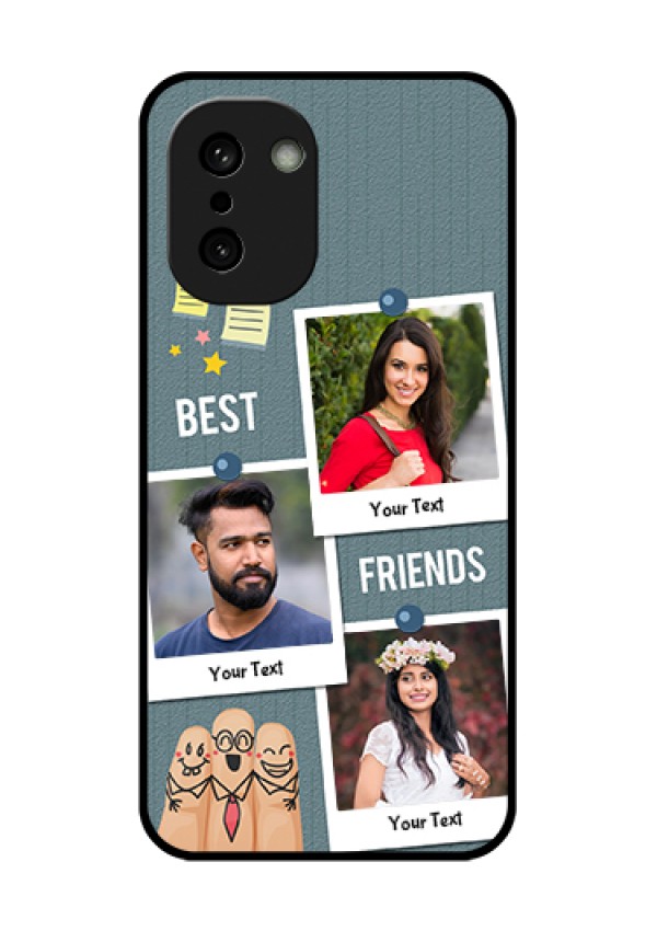 OnePlus 15R 5G Custom Glass Phone Case - Sticky Frames And Friendship Design