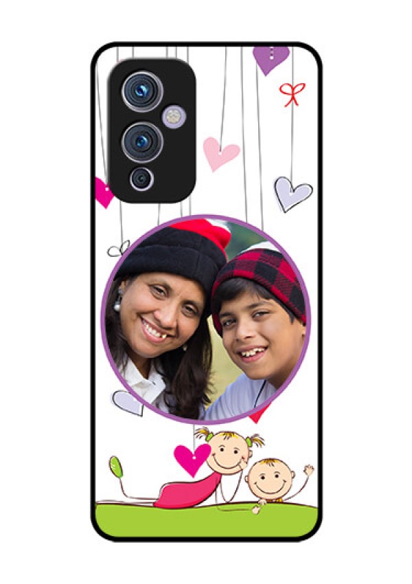 Oneplus 9 5G Photo Printing on Glass Case - Cute Kids Phone Case Design