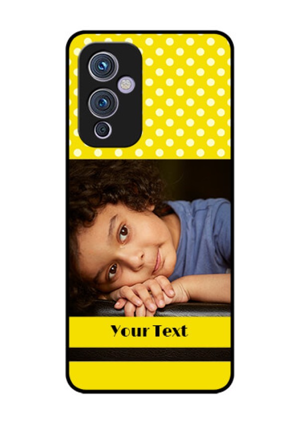 Oneplus 9 5G Custom Glass Phone Case - Bright Yellow Case Design