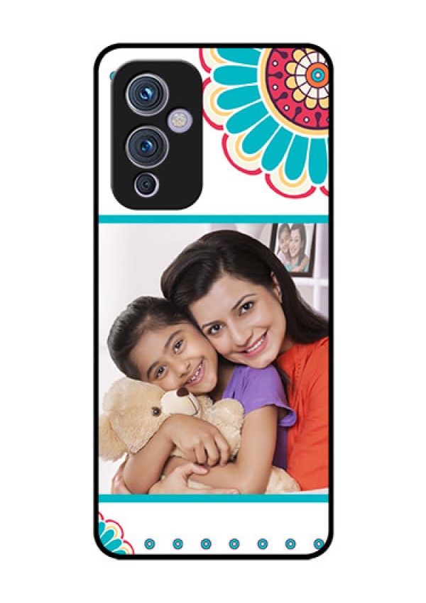 Oneplus 9 5G Custom Glass Phone Case - Flower Design