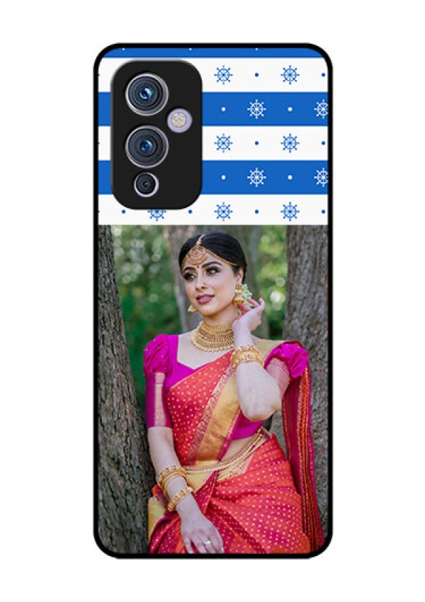 Oneplus 9 5G Photo Printing on Glass Case - Snow Pattern Design