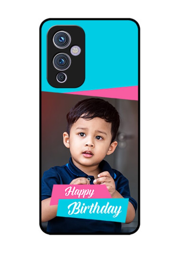 Oneplus 9 5G Personalized Glass Phone Case - Image Holder with 2 Color Design