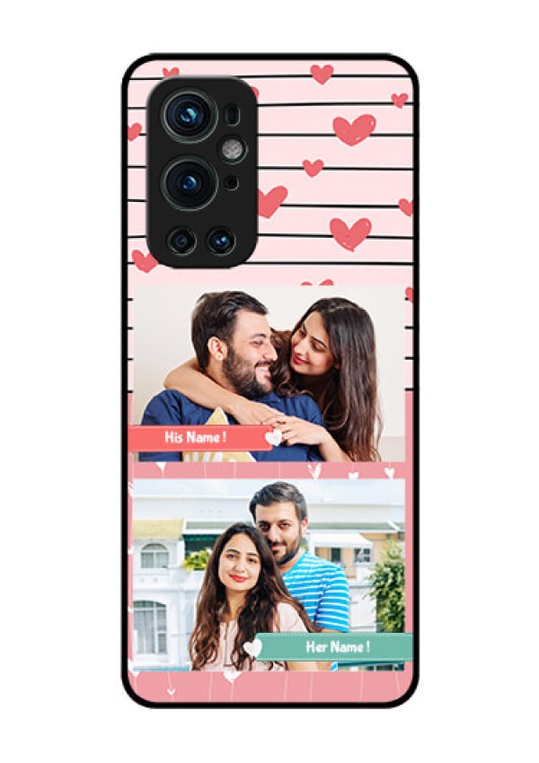 Oneplus 9 Pro 5G Custom Glass Mobile Case - Photo with Heart Design