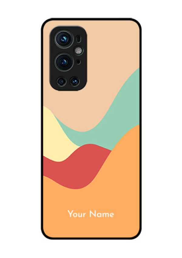 OnePlus 9 Pro 5G Personalized Glass Phone Case - Ocean Waves Multi-colour Design