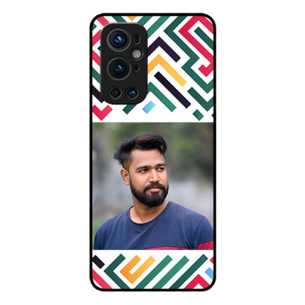 OnePlus 9 Pro 5G Personalized Glass Phone Case - Colorful Maze Pattern Design OnePlus 9 Pro 5G Personalized Glass Phone Case - Colorful Maze Pattern Design