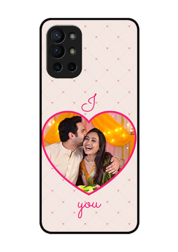 Oneplus 9R 5G Custom Glass Mobile Case - Heart Shape Design