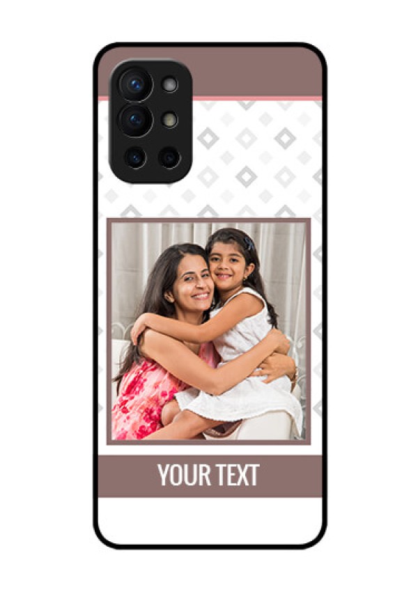 Oneplus 9R 5G Photo Printing on Glass Case - Simple Diamond Design