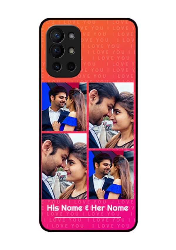 Oneplus 9R 5G Custom Glass Phone Case - I Love You Pink Design