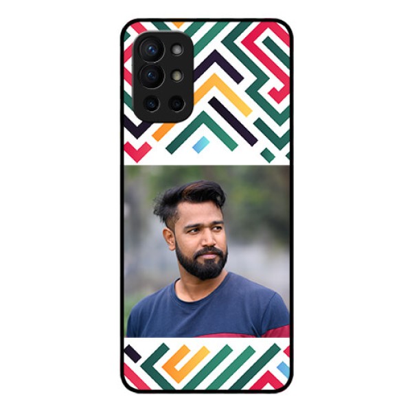 OnePlus 9R 5G Personalized Glass Phone Case - Colorful Maze Pattern Design OnePlus 9R 5G Personalized Glass Phone Case - Colorful Maze Pattern Design