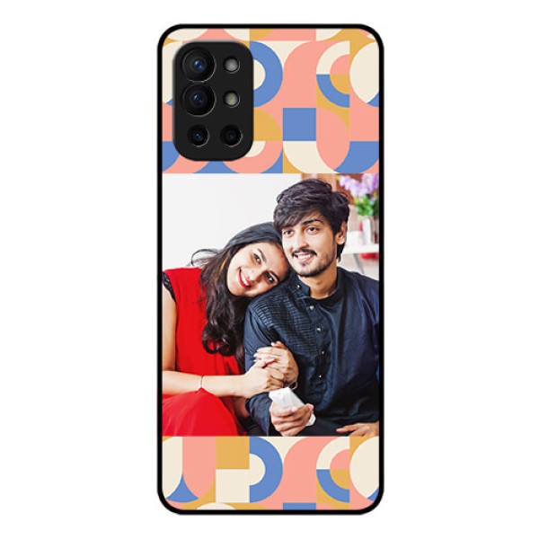 OnePlus 9R 5G Photo Printing on Glass Case - Semi-circle Maze Pattern Design OnePlus 9R 5G Photo Printing on Glass Case - Semi-circle Maze Pattern Design