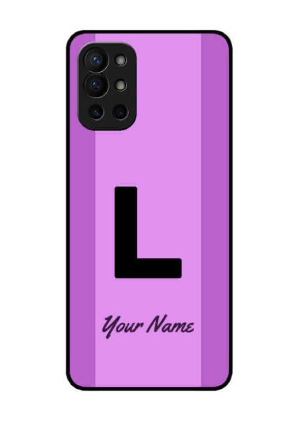OnePlus 9R 5G Custom Glass Phone Case - Tricolor custom text Design