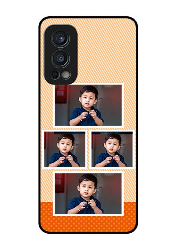 Oneplus Nord 2 5G Photo Printing on Glass Case  - Bulk Photos Upload Design