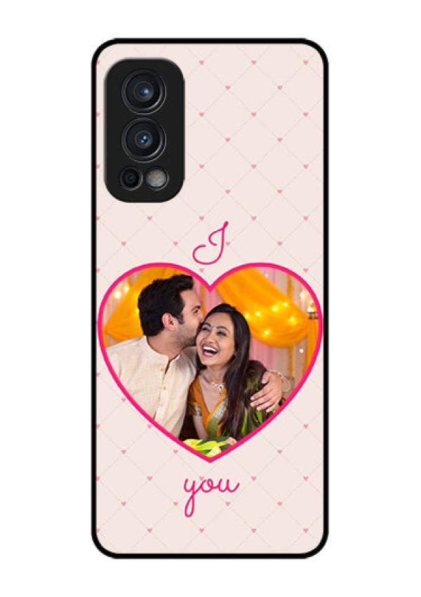 Oneplus Nord 2 5G Custom Glass Mobile Case  - Heart Shape Design