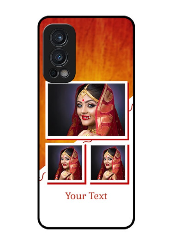 Oneplus Nord 2 5G Custom Glass Phone Case  - Wedding Memories Design