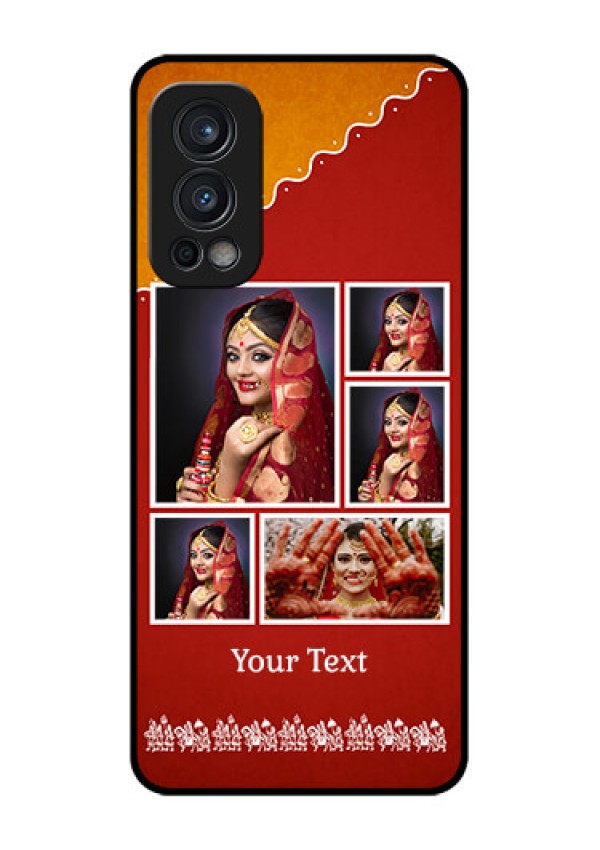 Oneplus Nord 2 5G Personalized Glass Phone Case  - Wedding Pic Upload Design